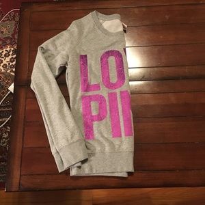 Pink pullover sweatshirt